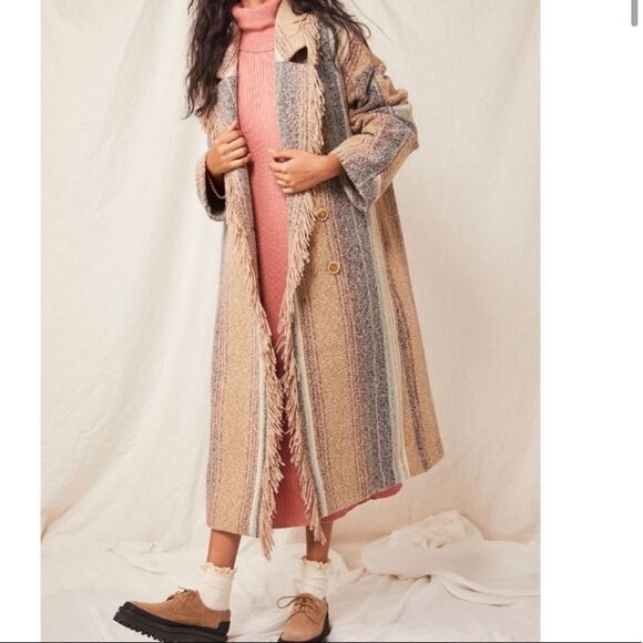 🔆 Free People Desert Fringe Coat - Picture 1 of 9